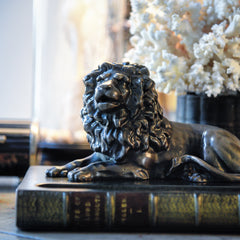 Book Pen Holder with Bronzed Lion